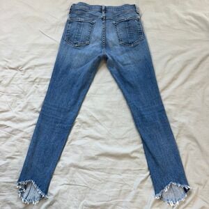 RAG & BONE High Rise Ankle Skinny Jeans Women Size 28 Manson Blue Denim Frayed